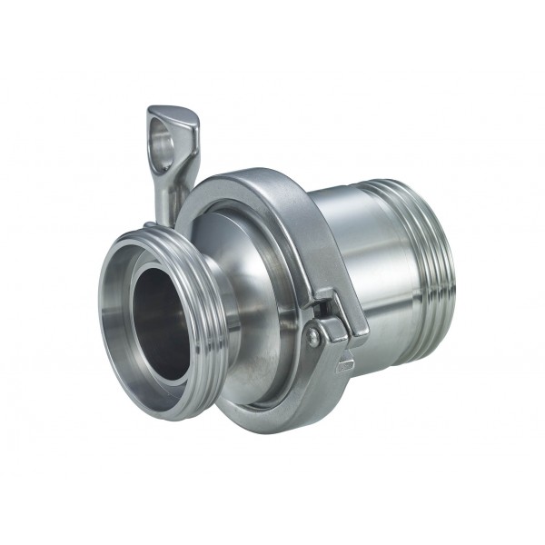 stainless steel - Food pipes - fittings - NON RETURN VALVE MALE/MALE DIN Non return valve DIN